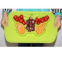 Non-toxic silicone baby placemat plate silicone FDA baby dish plate